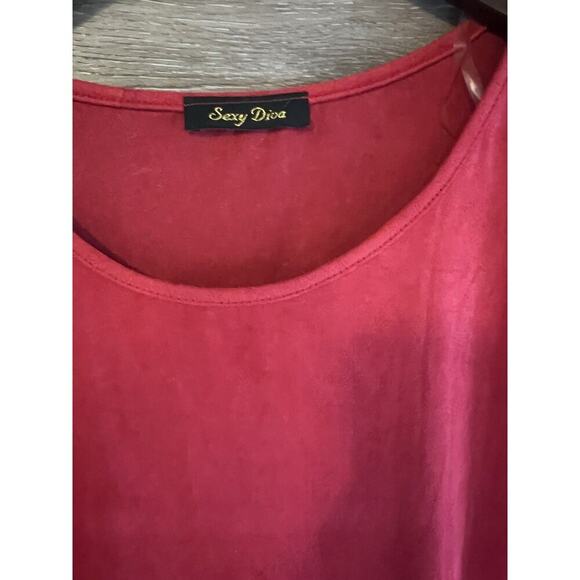 Red Dress Fringe Cowgirl Country Rodeo Size S/M Sexy Bodycon Mini Stretchy - Picture 7 of 10